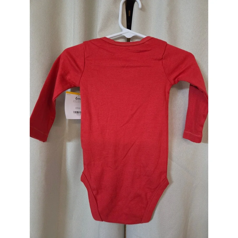 Carters Baby Boy 3PC Set 2 Bodysuits 1 Pants Fire Truck Red Gray 6M NWT